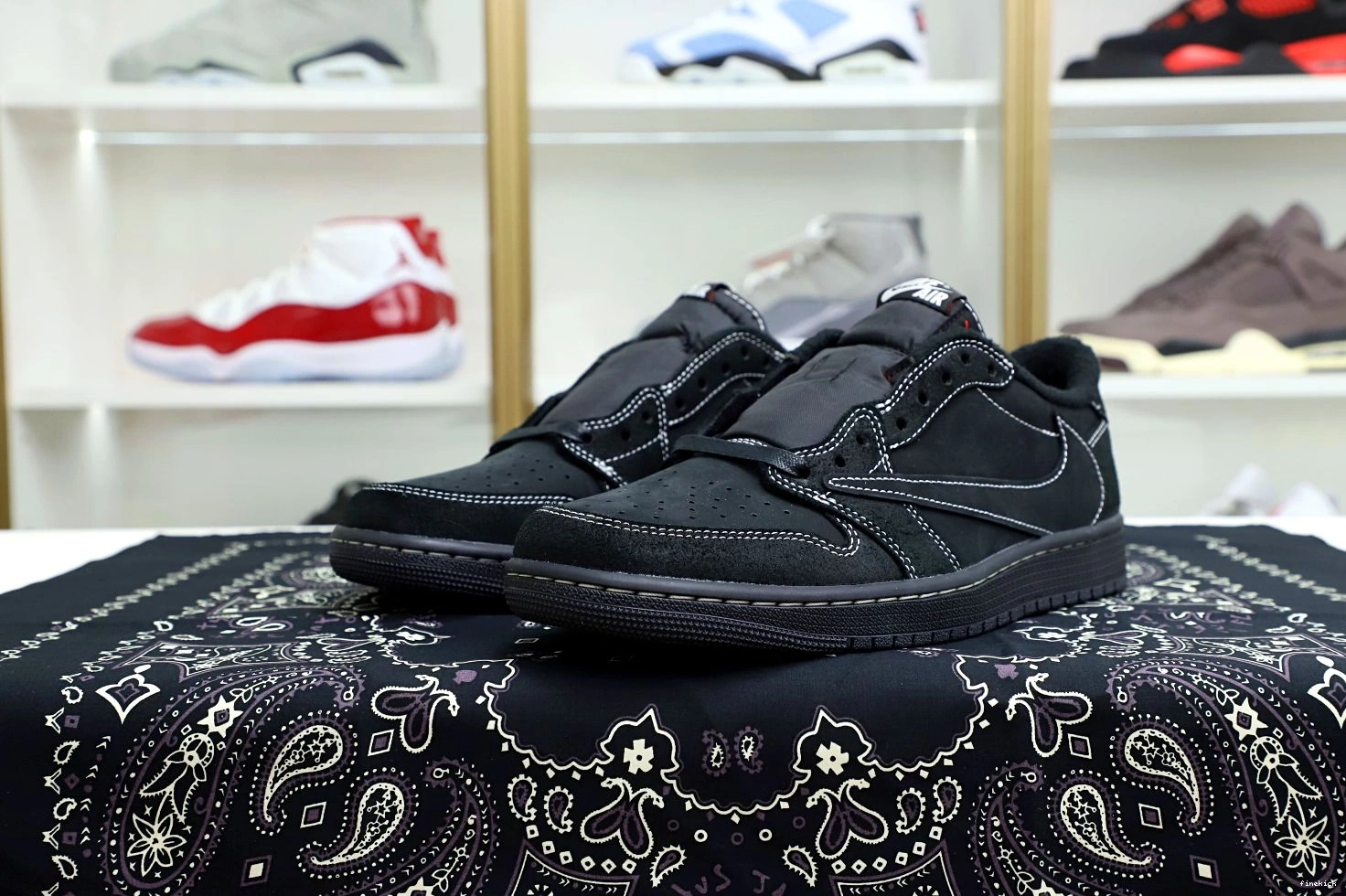 OG AIR “BLACK 1 PHANTOM” LOW JORDAN TRAVIS X SCOTT NIKE 0107